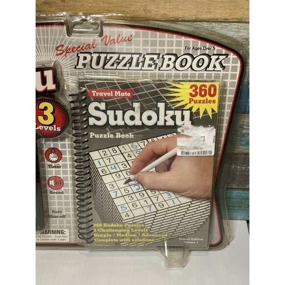Sudoku Travel Mate Electronic Handheld Game & Puzzle Book New & Sealed - Picture 3 of 6